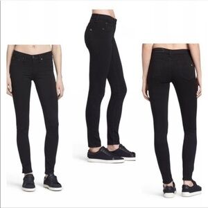 Rag & Bone Plush Black Skinny Legging midrise jean Sz 27